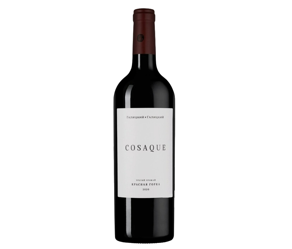 Cosaque “Krasnaya Gorka” Galitsky | 2023 | Cabernet Sauvignon 57%, Merlot 20%, Tsimliansky Cherniy 12%, Syrah 6%, Krasnostop 5%.